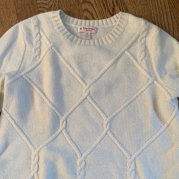 Cream Brook Brothers lambs wool sweater - Picture 3 of 7